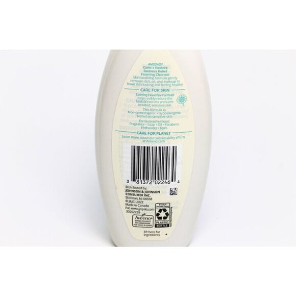 Aveeno Calm + Restore Redness Relief Foaming Cleanser Sensitive Skin 6oz - Picture 4 of 5